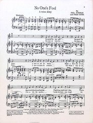 No One&rsquo;s Fool Sheet Music Ruth Etting Fred Rose Phil Furman 1921 Fox Trot