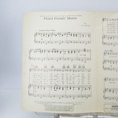 Pistol Packin&rsquo; Mama Sheet Music Al Dexter P/V/G 1943 Piano Guitar