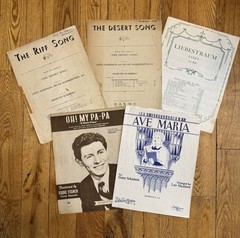 Lot of 5, Vintage Choral Music Sheets