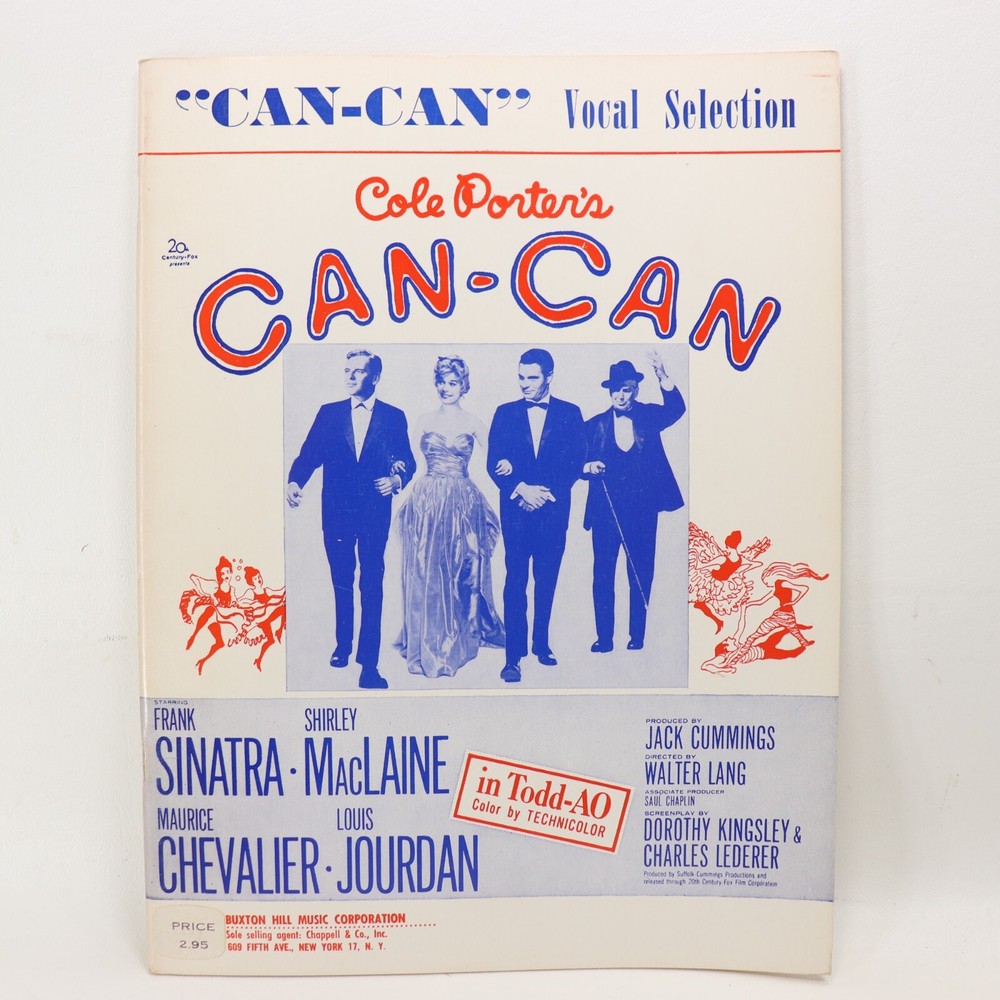 Can-Can Vocal Selection Songbook Sheet Music Cole Porter 1953 Buxton Hill Rare
