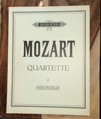 Sheet Music Mozart Quartette 1 No 16 Edition Peters Violoncello Cello Score Beck