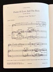 Ned Rorem Poems of Love and the Rain Low Voice Mezzo-Soprano Piano Song Cycle