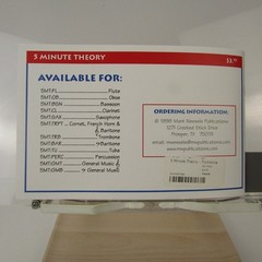 Mark Wessels Five Minute Theory Trombone Book Easy Music Theory 1998