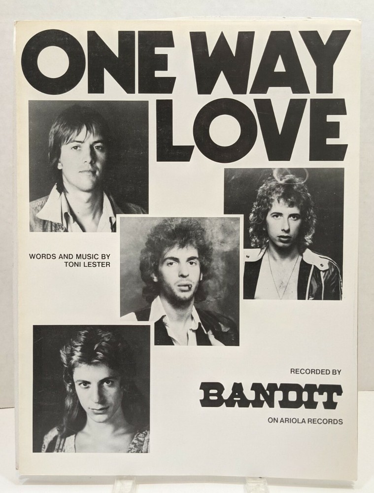 One Way Love Sheet Music Bandit Piano Voice Guitar 70s POP Rock N Roll F2Ai