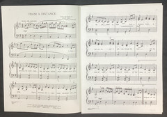 Vtg Sheet Music, From a Distance 1987 Big Note Piano Series, Schultz