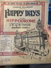 AA 1919 11×14 Revue Sheet Music HAPPY DAYS AT THE HIPPODROME ‘Found The Girl’