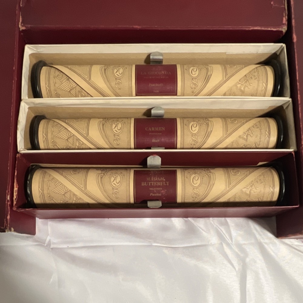 Pianolist&rsquo;s Library of Music Rolls Madam Butterfly ,Carmen, La Gioconda Lot of 3