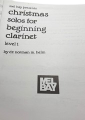 VTG Mel Bay Christmas Solos for Beginning Clarinet Level 1 (1991)