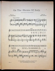 1914 WWI On the Shores of Italy Sheet Music Actress Singer Bessie Wynn Ding Bats