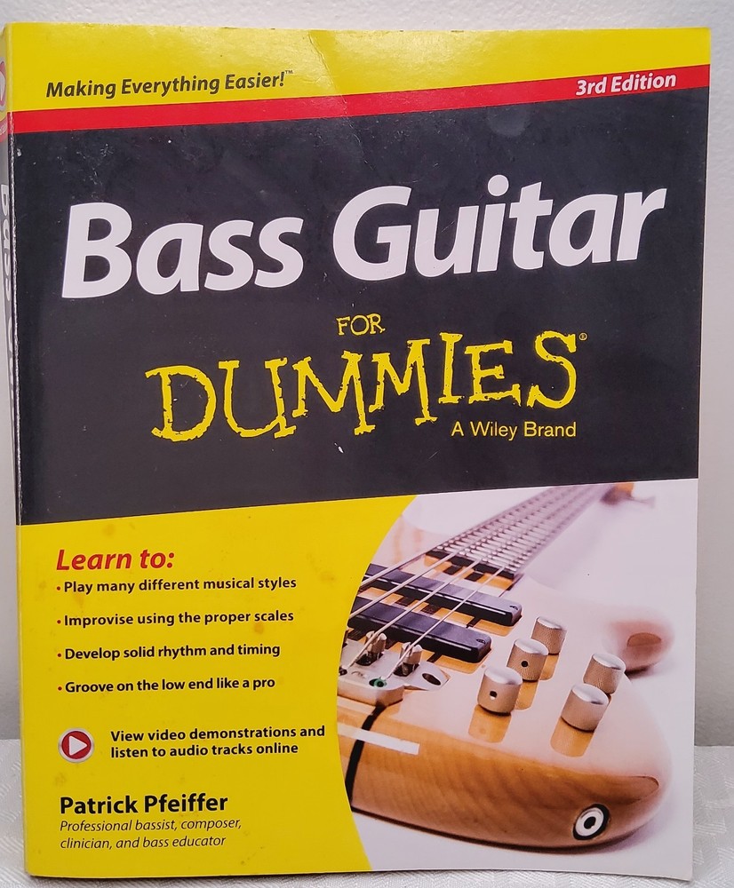Bass Guitar For Dummies Book 390 Pages (BS)