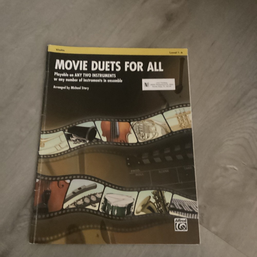 Movie Duets Violin Flute Clarinet Trumpet Percussion Sheet Music Alfred Music