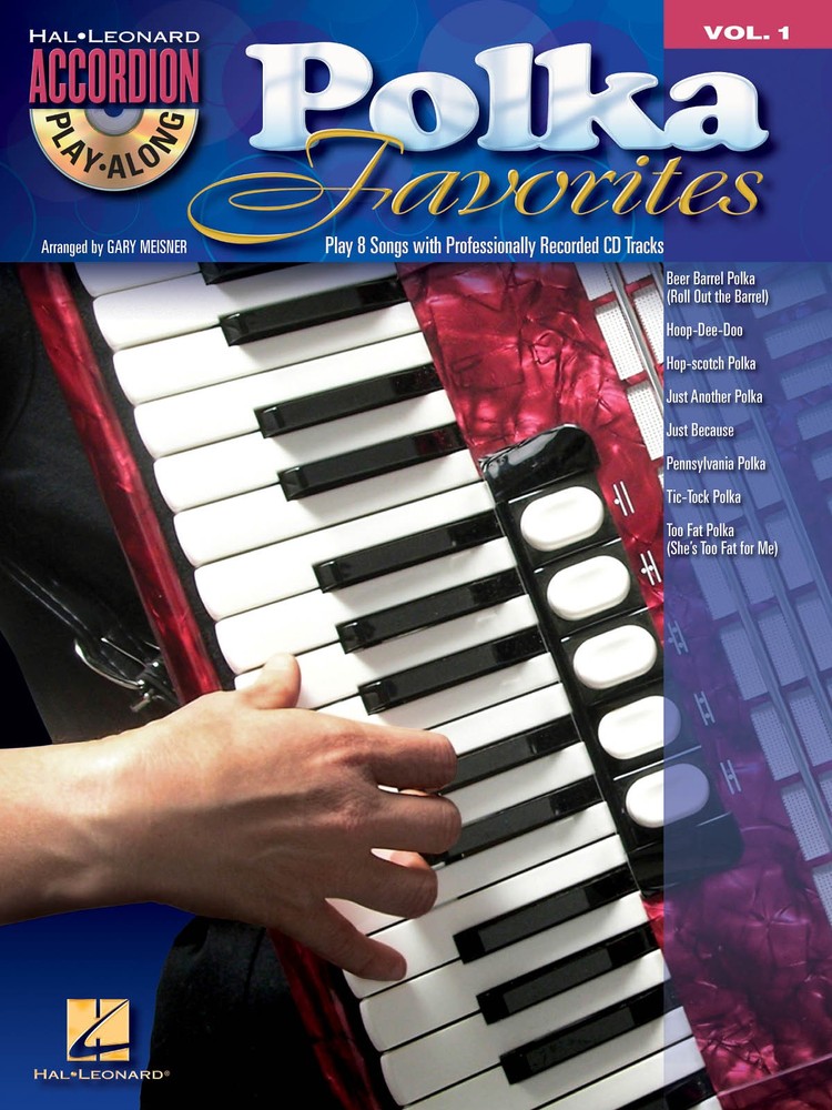 Polka Favorites Accordion Play-Along Vol 1 Sheet Music 8 Songs Book CD Pack