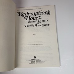 Redemption’s Hour An Easter Cantata Phillip Landgrave 1982 SATB Choral Piano Vtg