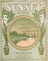 Sunset Reverie, Maud Bevans, 1904, Antique Vintage sheet music