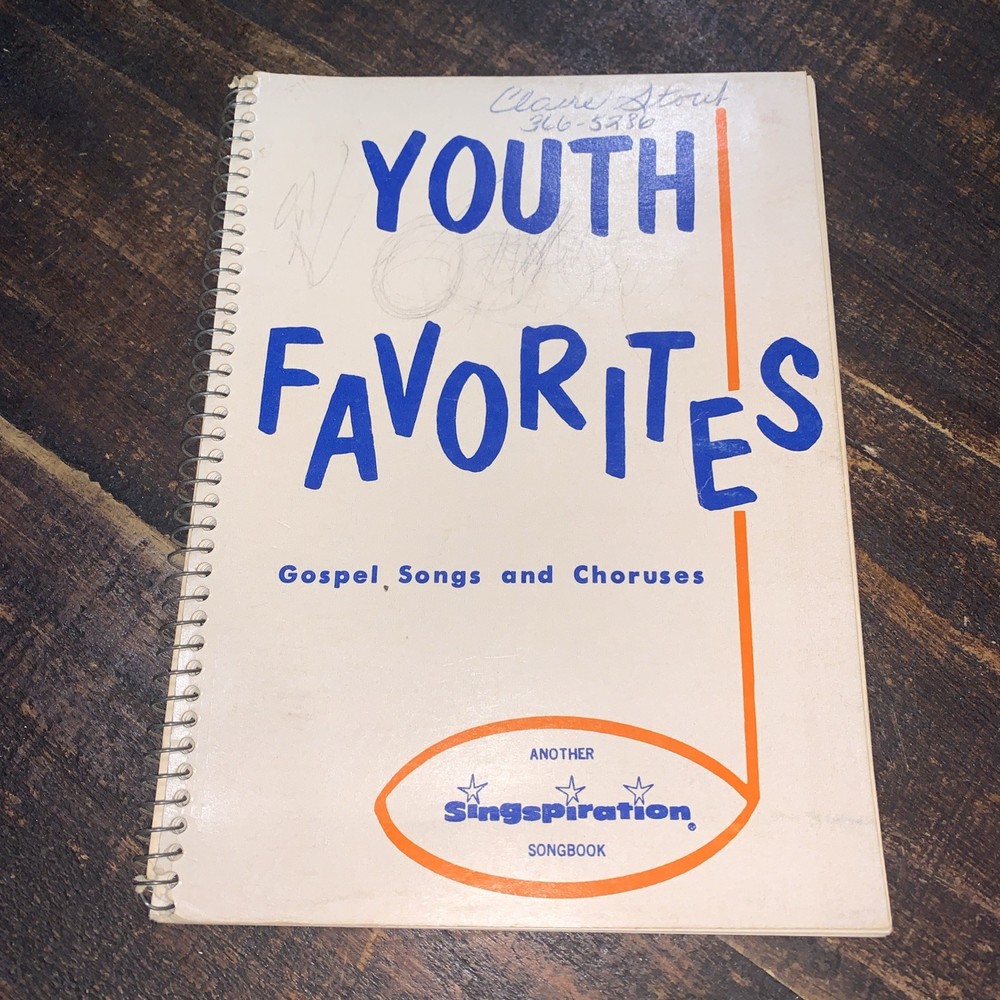 Vintage 1963 Youth Favorites: Gospel Songs and Choruses Spiral Bound Song Book