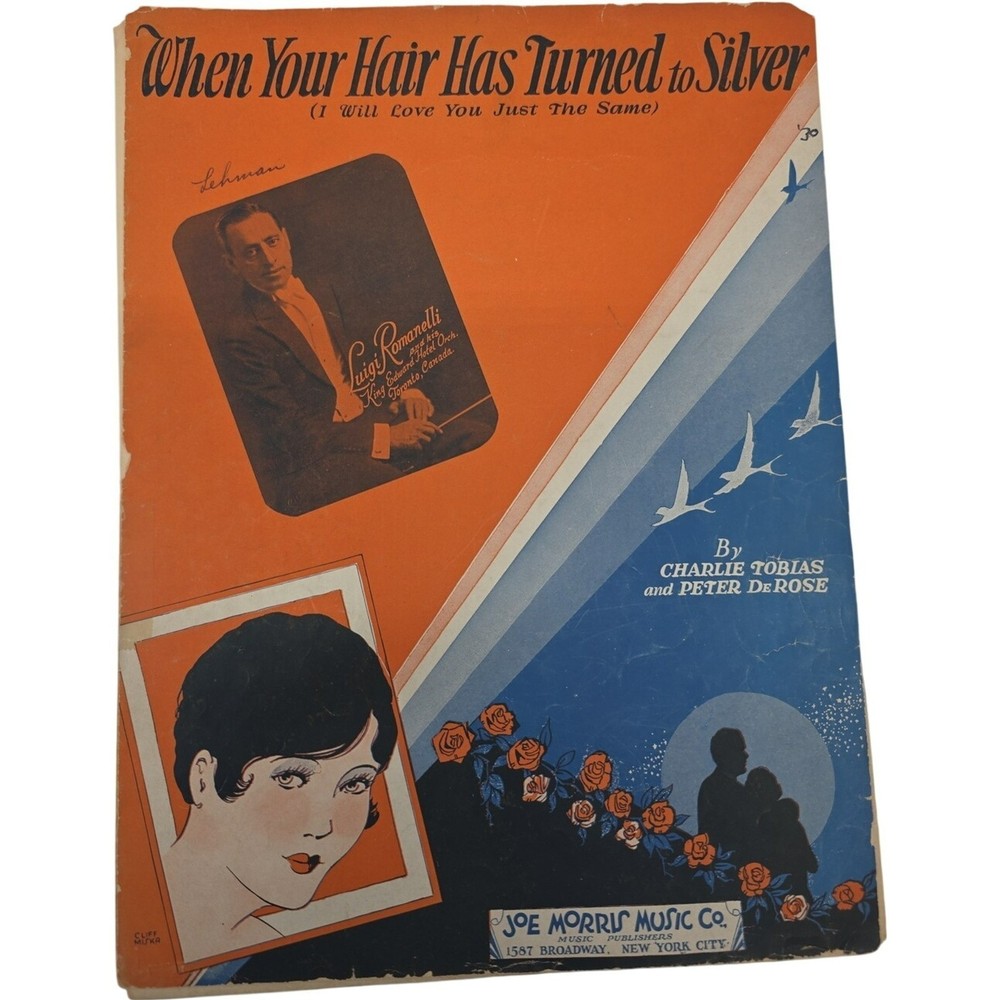 When Your Hair Has Turned To Silver Feat by Luigi Romanelli Vintage Sheet Music