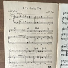 I&rsquo;ll Be Seeing You Piano Guitar Sheet Music Williamson Music Inc Easy Listening