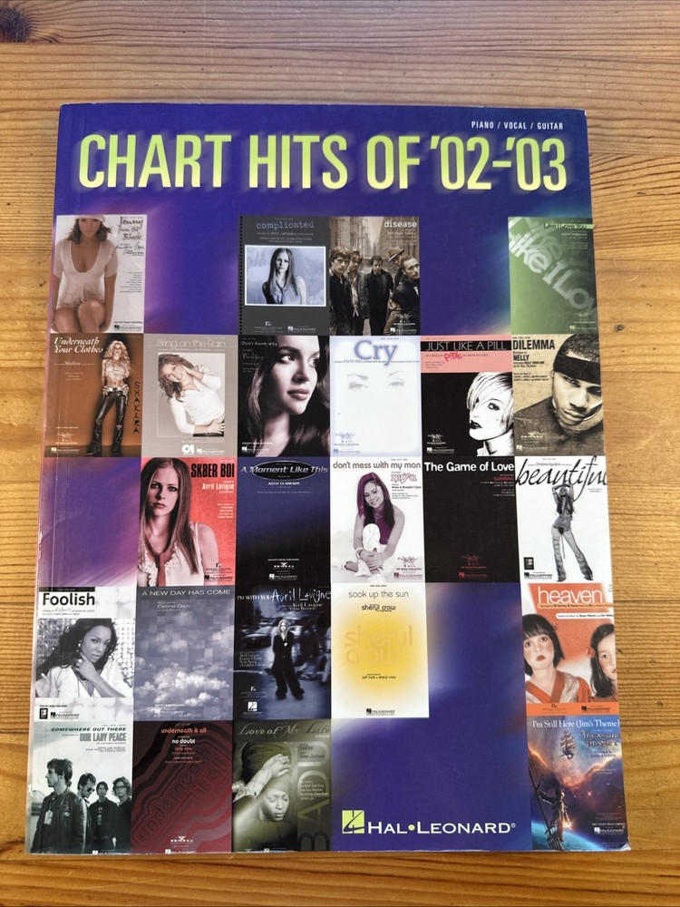 Hal Leonard Chart Hits of &rsquo;02-&rsquo;03 Piano Vocal Guitar Songbook