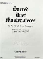 Sacred Duet Masterpieces Music Book World&rsquo;s Great Composers Medium & Low Voices