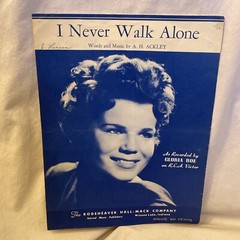 I Never Walk Alone Piano Sheet Music Ackley 1952 Rodeheaver Co. Gloria Roe Cover