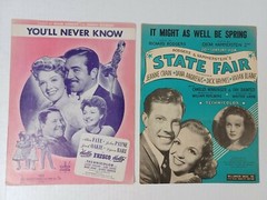 Vintage Show Tunes & Movie Sheet Music Button and Bows Trolley Song + more Look