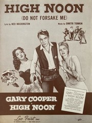 Vintage 1952 “High Noon” Sheet Music/Voice & Piano/Cover Features Gary Cooper