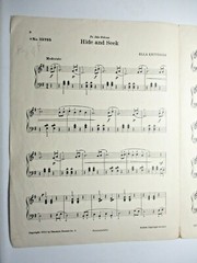 Hide & Seek 1932 Ella Ketterer Sheet Music Piano Song Book Note Paper Vintage