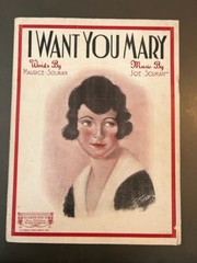 Over 30 UNFRAMED pieces of sheet music all dedicated to “Mary”. Some of the art