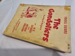 THE GONDOLIERS – VOCAL & PIANO SCORE – Ex Library – FREEPOST – Acceptable Cond
