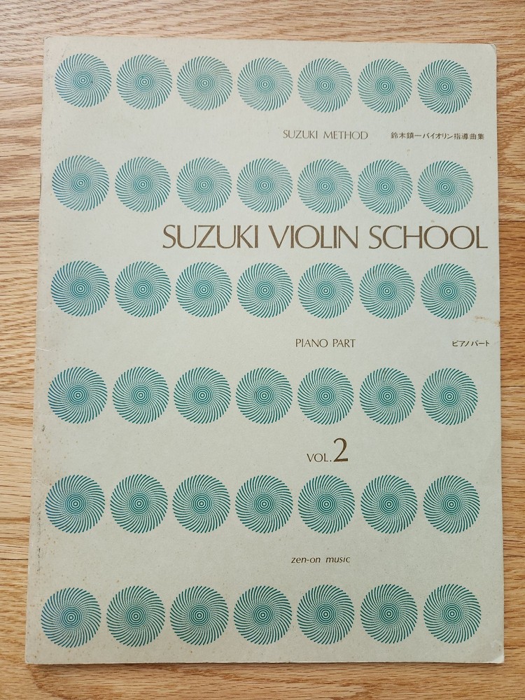Suzuki Violin School Vol 2 Piano Part Vintage 1970 English Japanese Zen On