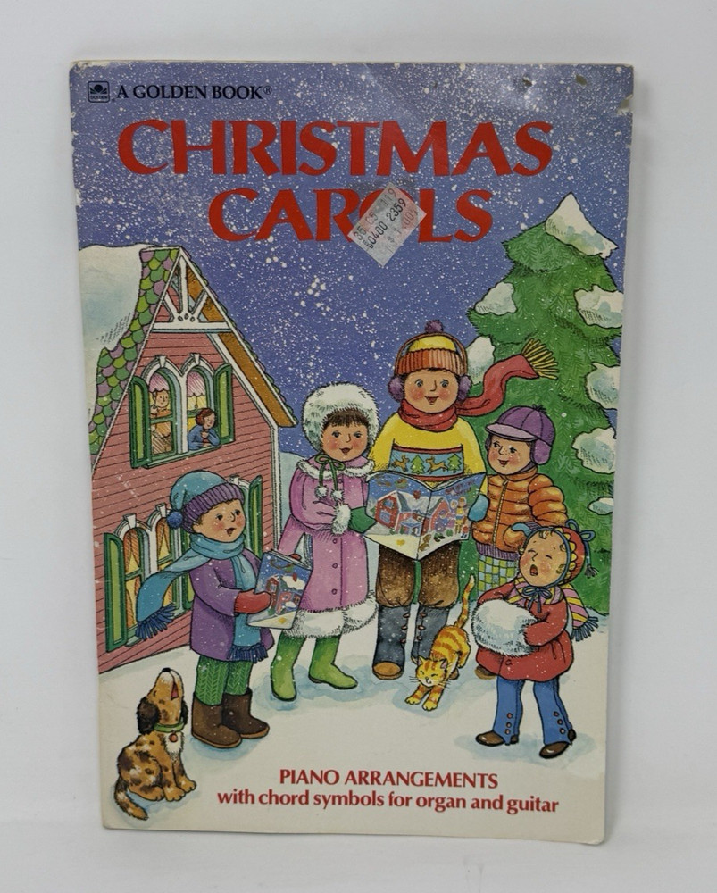 Christmas Carols Songbook – Golden Book Piano Organ Guitar 20 Songs Sheet Music