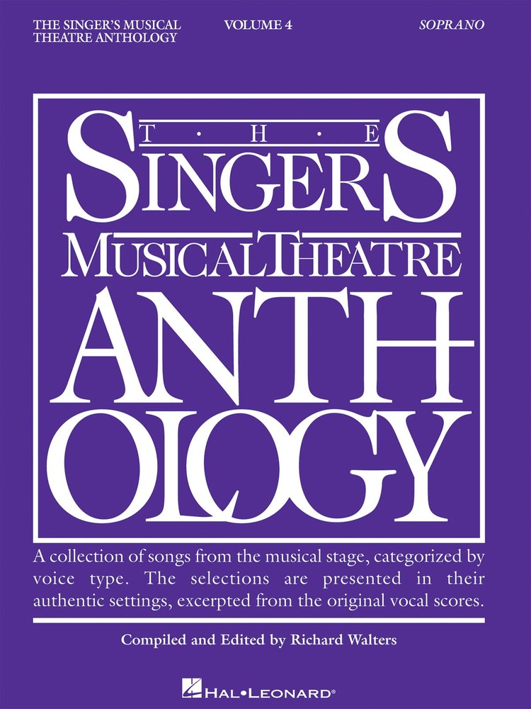 Singer&rsquo;s Musical Theatre Anthology Vol 4 for Soprano Vocal Piano Music Song Book