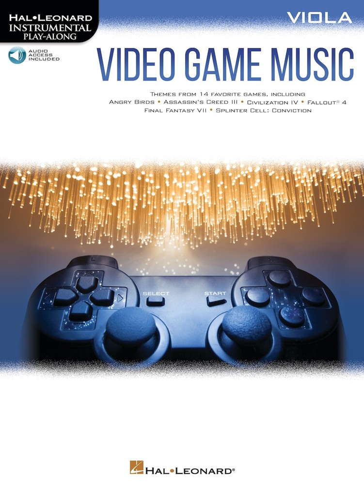 Video Game Music for Viola Solo Theme Sheet Music Play-Along Book Online Audio