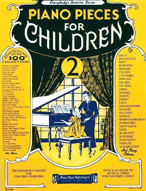 Piano Pieces for Children 2 Solo Sheet Music 100 Classical Songs Book