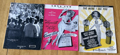 Mixed Lot of 47 Vintage 1940&rsquo;s Piano Vocal Sheet Music. Folk, Pop, Etc.