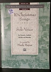10 Christmas Songs for Solo Voice (Medium Low Voice), Book & CD, Mark Hayes