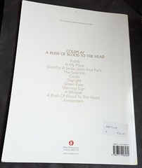 Coldplay – A Rush Of Blood To The Head Songbook Piano Vocal Guitar Chris Martin