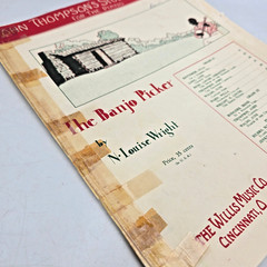 The Banjo Picker Piano Sheet Music Song 1936 N Louise Wright Williams Vintage