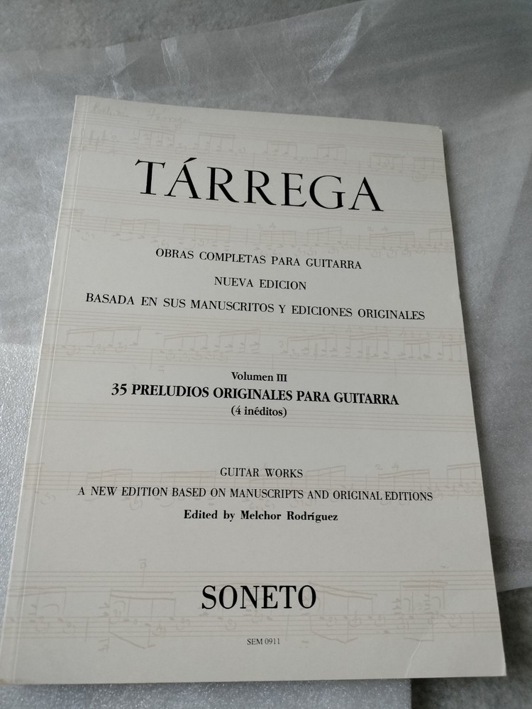 Fransisco Tarrega, 35 Preludes Original Classical Guitar Solo Sheet Music