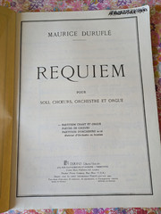 Maurice Durufle Reqiuem Vocal/Organ Score Durand editions Musicales
