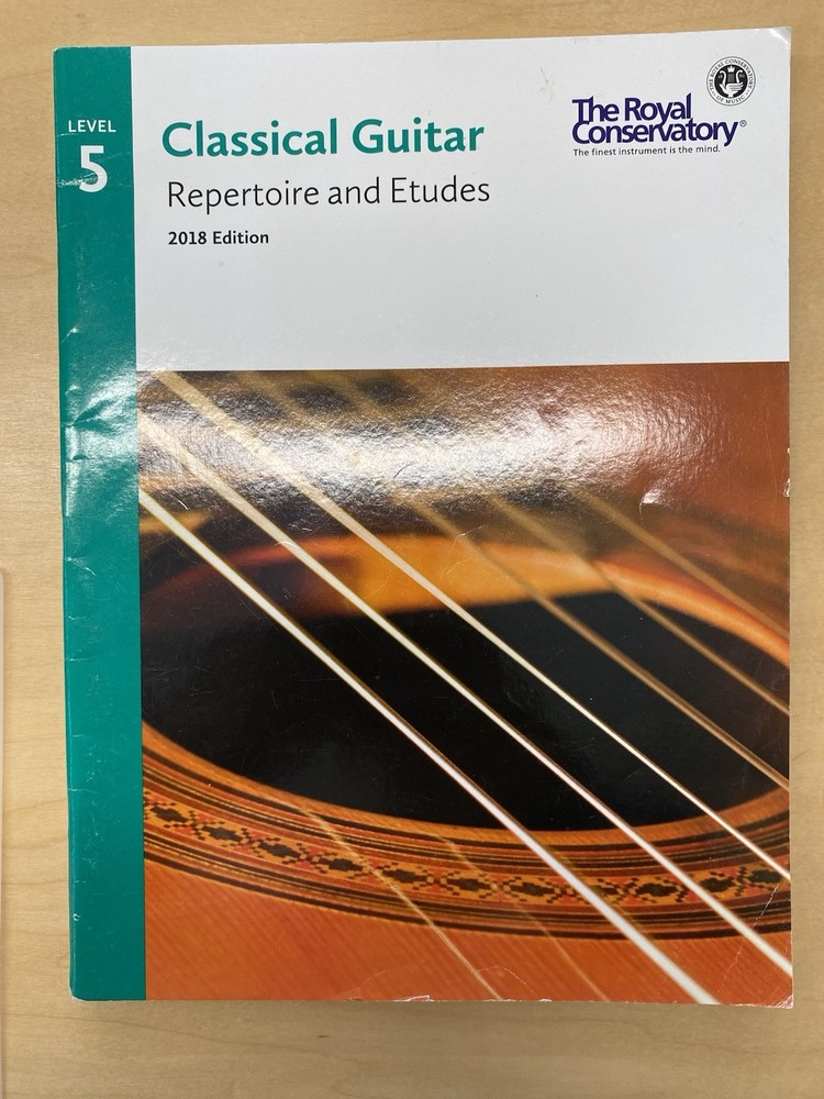 Classical Guitar Repertoire And Etudes Level 5 The Royal Conservatory Study Book