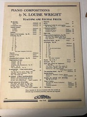 Azaleas for piano solo by N. Louise Wright 1942 piano sheet music 2C