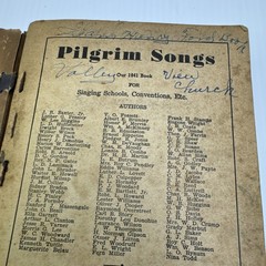 1941 Pilgrim Songs Lot of 2 Stamps-Baxter Music Printing Co. Vintage Songbooks
