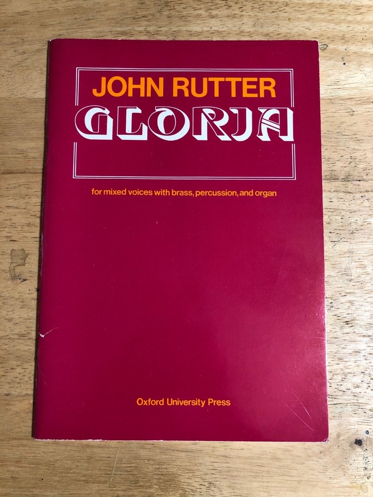 John Rutter Gloria Vocal Score Mixed Voices Brass Percussion & Organ Published