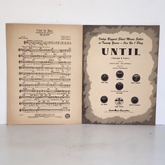 Vintage 1952 Until Sheet Music for Piano Guitar Uke Vocal