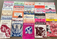 Vintage 1940s Sheet Music Collection Lot 30+ Piano Vocal Duet Classic Hits Rare