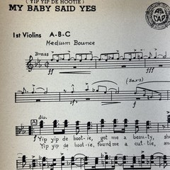 My Baby Said Yes by Walters & Robin 1945 Leeds Sheet Music Piano Guitar Drums