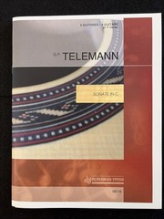 Guitar Quartet Sheet Music – Telemann Sonata in C – Full Score & Parts DO15