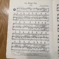Vintage “Oh, Happy Day” Sheet Music, 1952