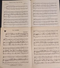 1950&Prime;s VTG Lot of 5 Sheet Lyrics Words Music